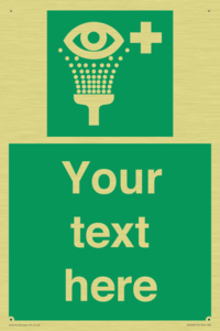 Custom Eye Wash Station Sign